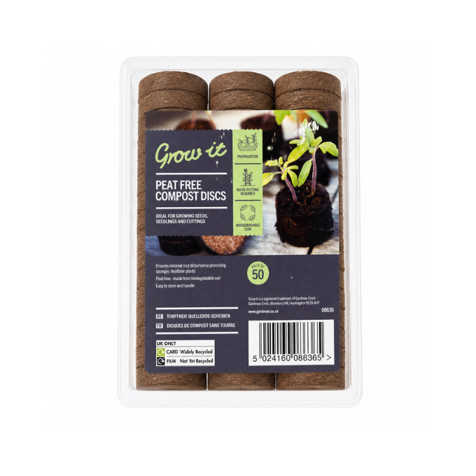 Grow It tørvefri kompostbrikker (50 stk.)