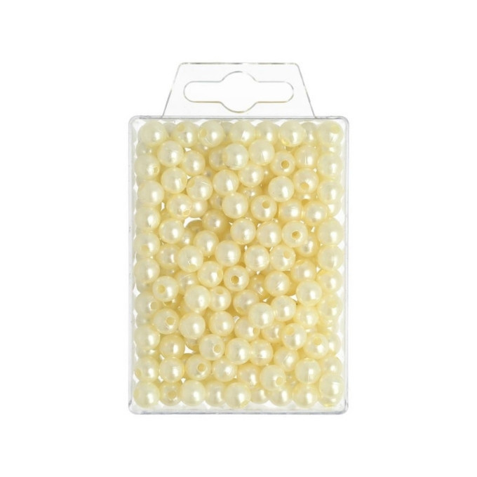 Deko perler 8 mm 250 stks. (Champagne)