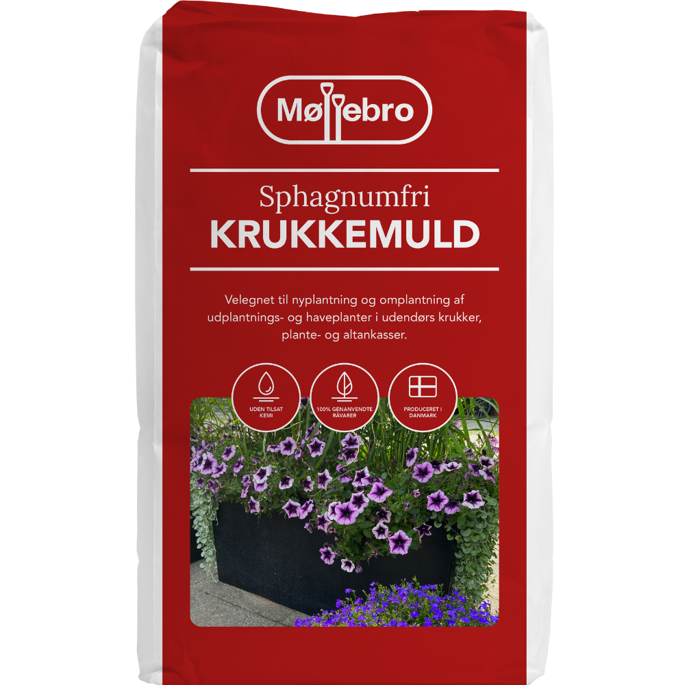 Møllebro Sphagnumfri krukkemuld (40 liter)