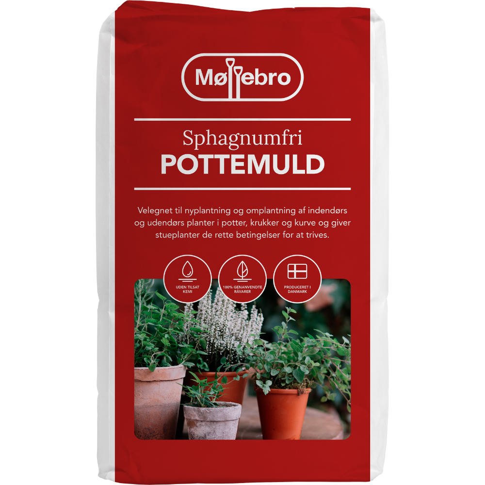 Møllebro Sphagnumfri pottemuld (40 liter)