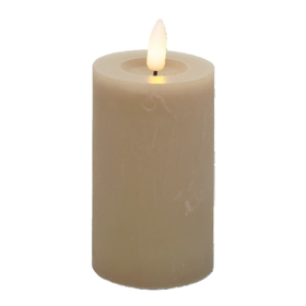 LED bloklys 7,5x12 cm sand 3D flamme
