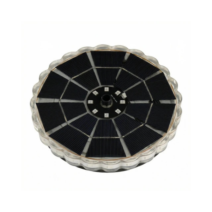 Solcellespringvand med LED - Ø 16,6 cm