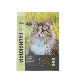 Faunakram Anti Hairball kattefoder med kalkun til steriliserede katte (750 g)