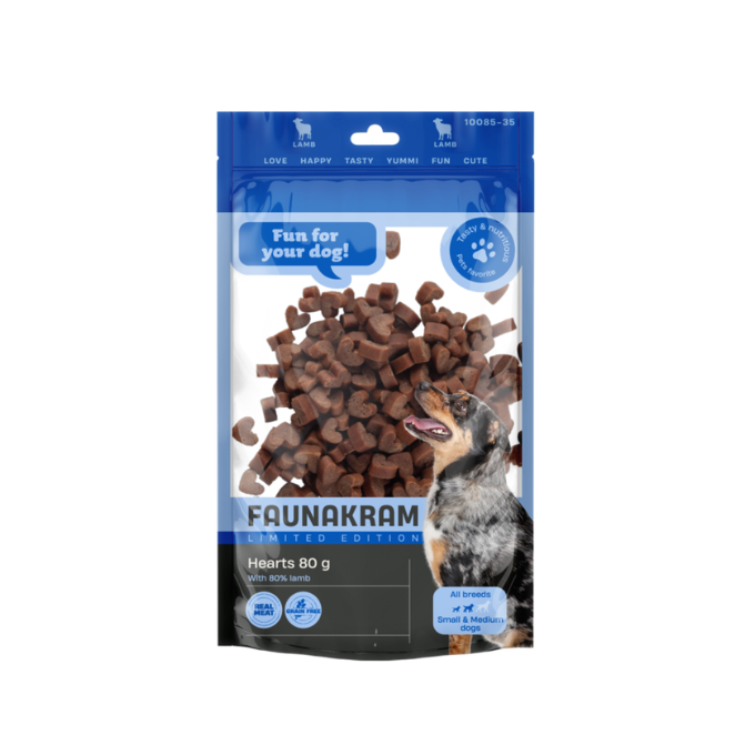 Faunakram hjerter med lam (80 g)
