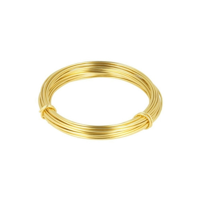Aluminium tråd 2,00 mm 12 m 100 g (Guld)