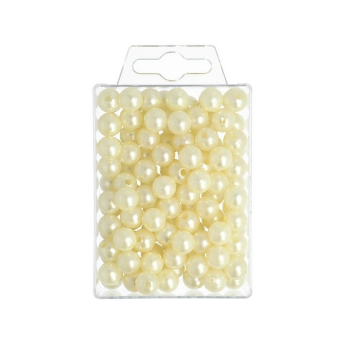 Deko perler 10 mm 115 stks (Champagne)