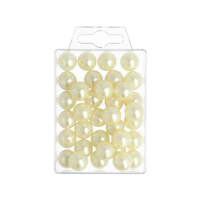 Deko perler 14 mm 35 stks (Champagne)