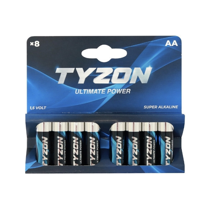 Tyzon batteri AA 1,5V Alkaline 8 stk
