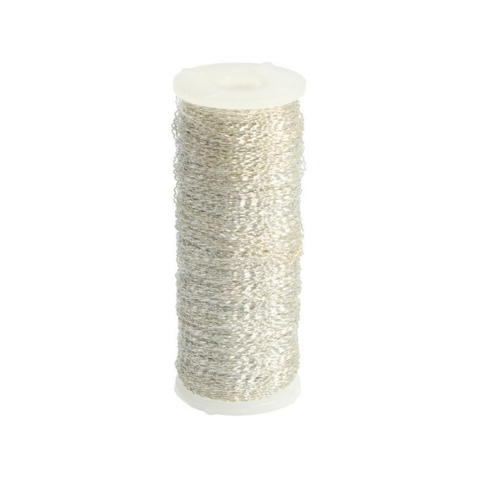 Bouillon tråd zigzag (Sølv) 0,30 mm 140 m 100 g