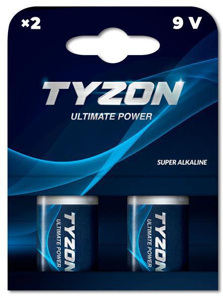 Tyzon batteri 9V Super Alkaline 2-pk