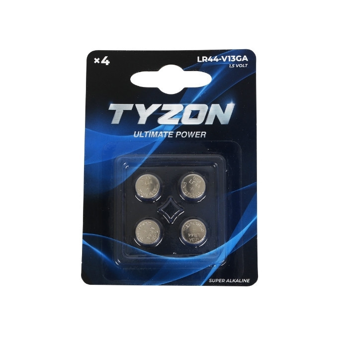 Tyzon batteri LR44/V13GA alkaline 4-pk