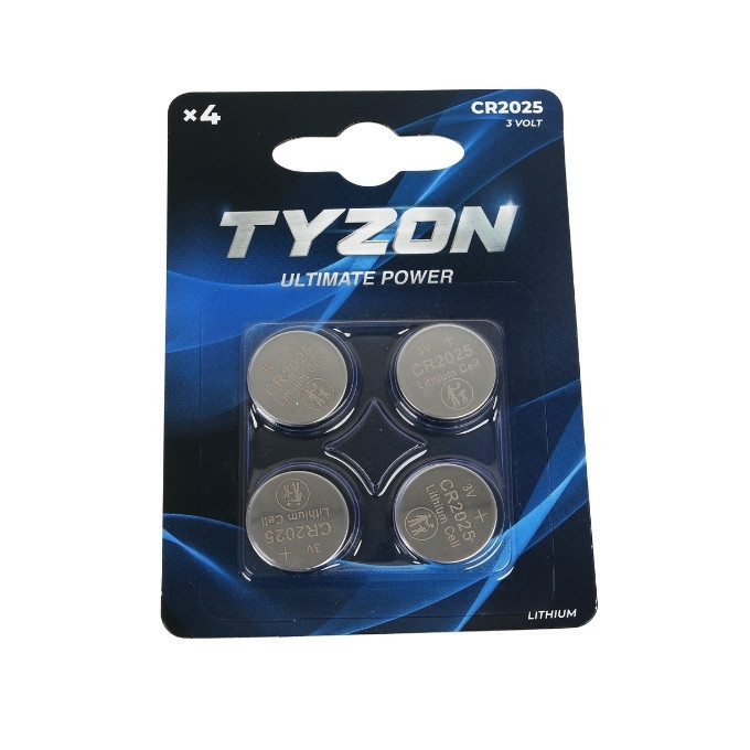 Tyzon batteri CR2025 lithium 4-pk